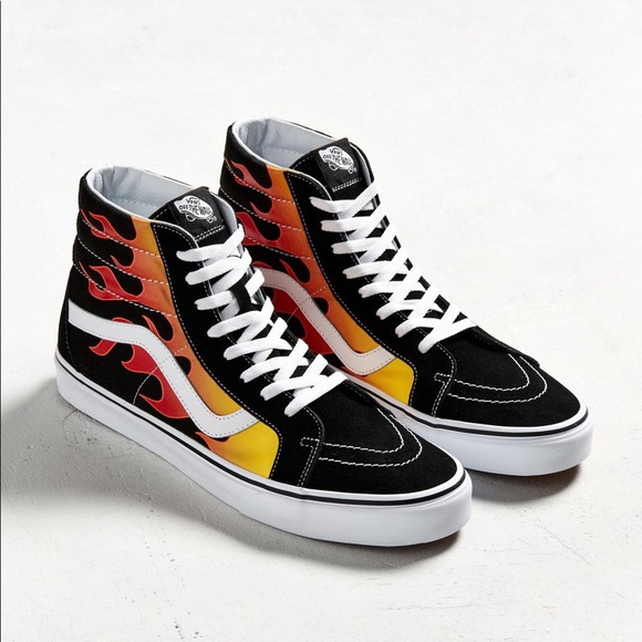 vans sk8 hi reissue flame